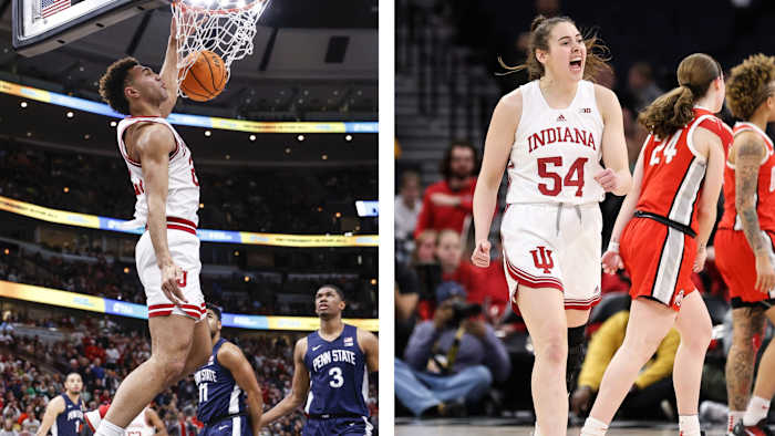 Trayce Jackson-Davis and Mackenzie Holmes